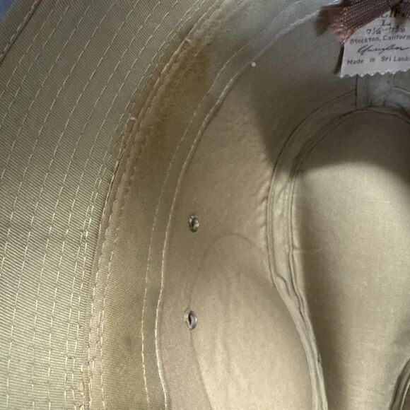 Mens Large Dorfman Pacific Hat, Cap, Headwear Fedora Size 7 1/4-3/8 green White - Picture 11 of 13